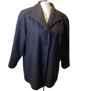 Vintage La Mode Super Black Wool Coat 16, Canada